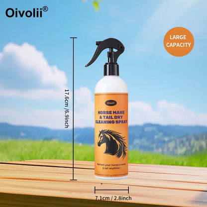 Horse Mane Tail Spray Waterless Shampoo No Rinse Cleaning Detangling Smooth Shiny Horse Coat Grooming Spray for Daily Care
