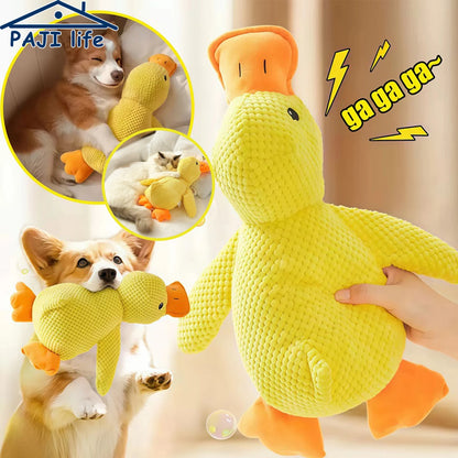 Duck Plush Dog Toy – Quacking Squeaky Chew Toy for Small, Medium & Large Dogs