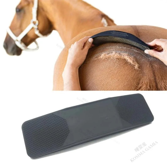 Equine Grooming Brush – Rubber Hair Comb for Cleaning, Massage & Loose Hair Removal