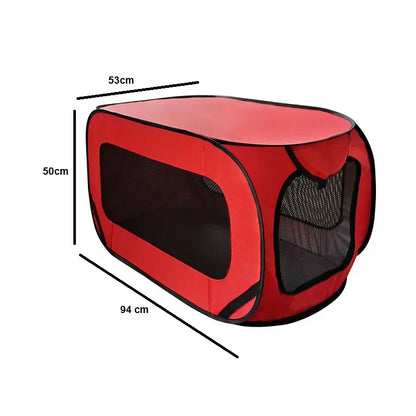 Waterproof Pet Travel Crate – Foldable Oxford Cloth Dog Carrier for Indoor & Outdoor Use