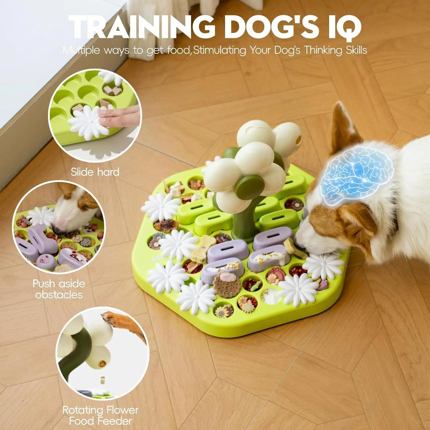 MEWOOFUN Advanced Dog Puzzle Toy – IQ Training & Treat Dispensing Slow Feeder