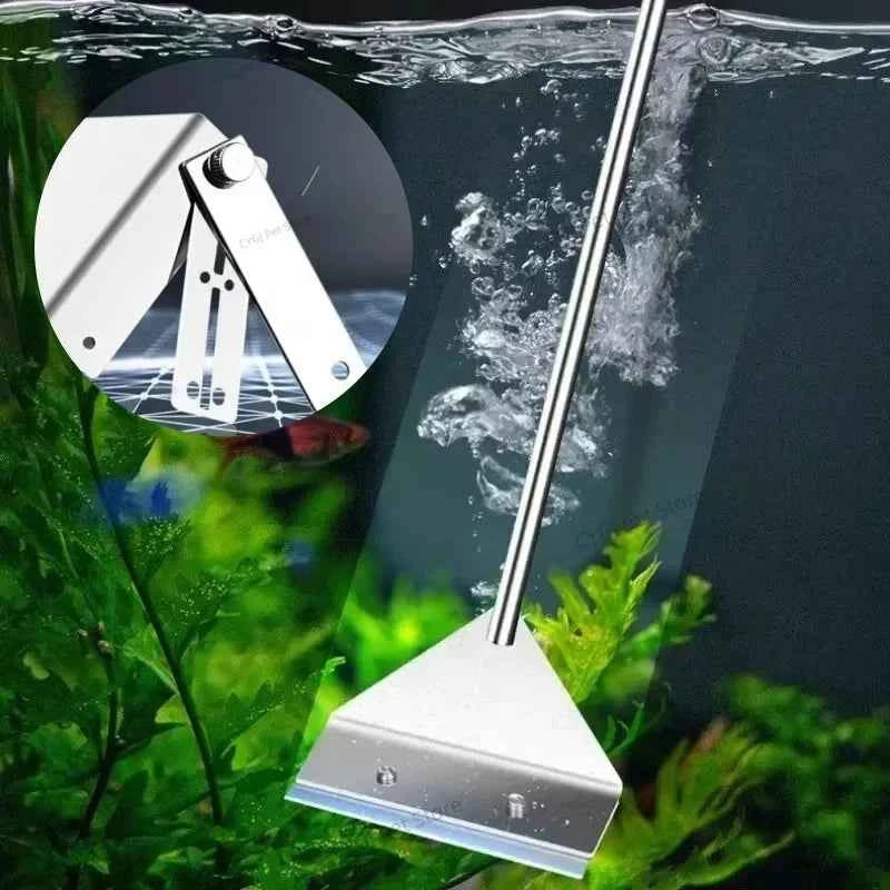 Fish Tank Algae Removal Tool – Flat Scraper for Glass Cleaning & Substrate Care