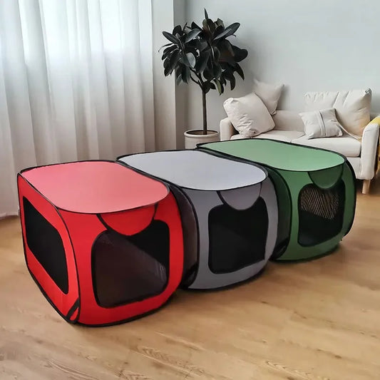 Waterproof Pet Travel Crate – Foldable Oxford Cloth Dog Carrier for Indoor & Outdoor Use