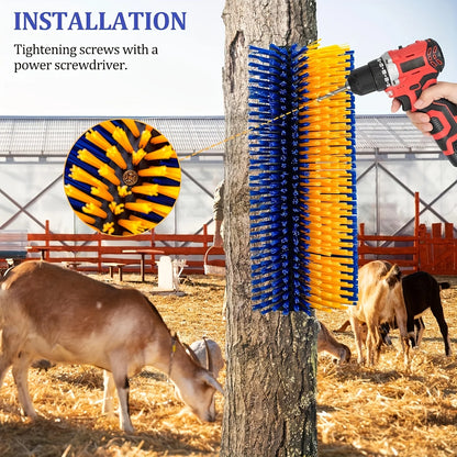 Cow Body Brush, Horse Body Brush, Livestock Cleaning Brush, Half Side Scratching Tool, Cow Brush