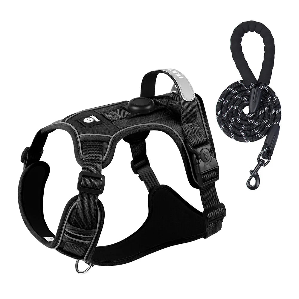 Heavy Duty No-Pull Dog Harness – Reflective Adjustable Vest for Medium & Large Dogs