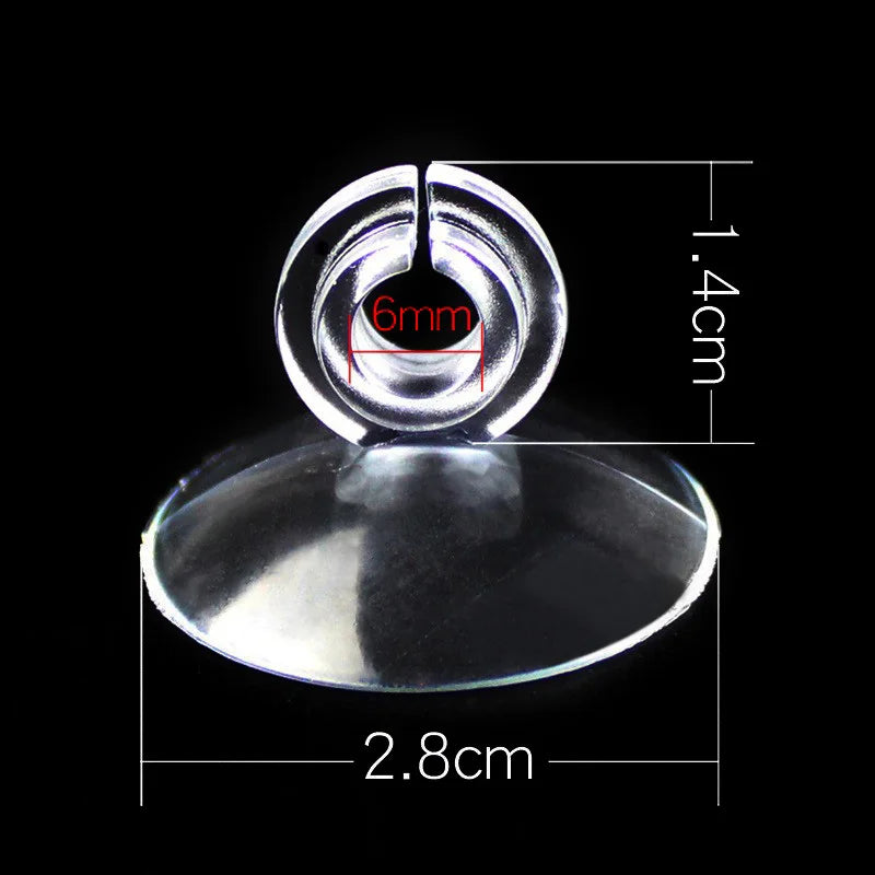 10pcs Transparent Aquarium Suction Cup Holder Fish Tank Sucker for 4/6mm Air Line Pipe Tube Fixed Wire Holder Oxygen Pump Clamp