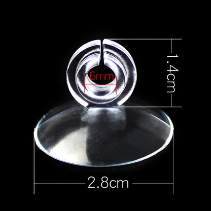 10pcs Transparent Aquarium Suction Cup Holder Fish Tank Sucker for 4/6mm Air Line Pipe Tube Fixed Wire Holder Oxygen Pump Clamp