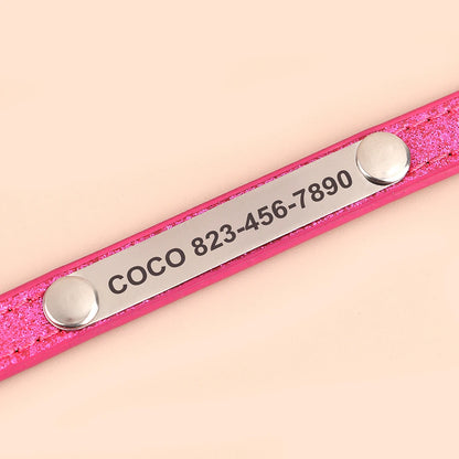 Bling Pet Collar with ID Tag – Personalized Anti-Lost Collar for Cats & Small Dogs