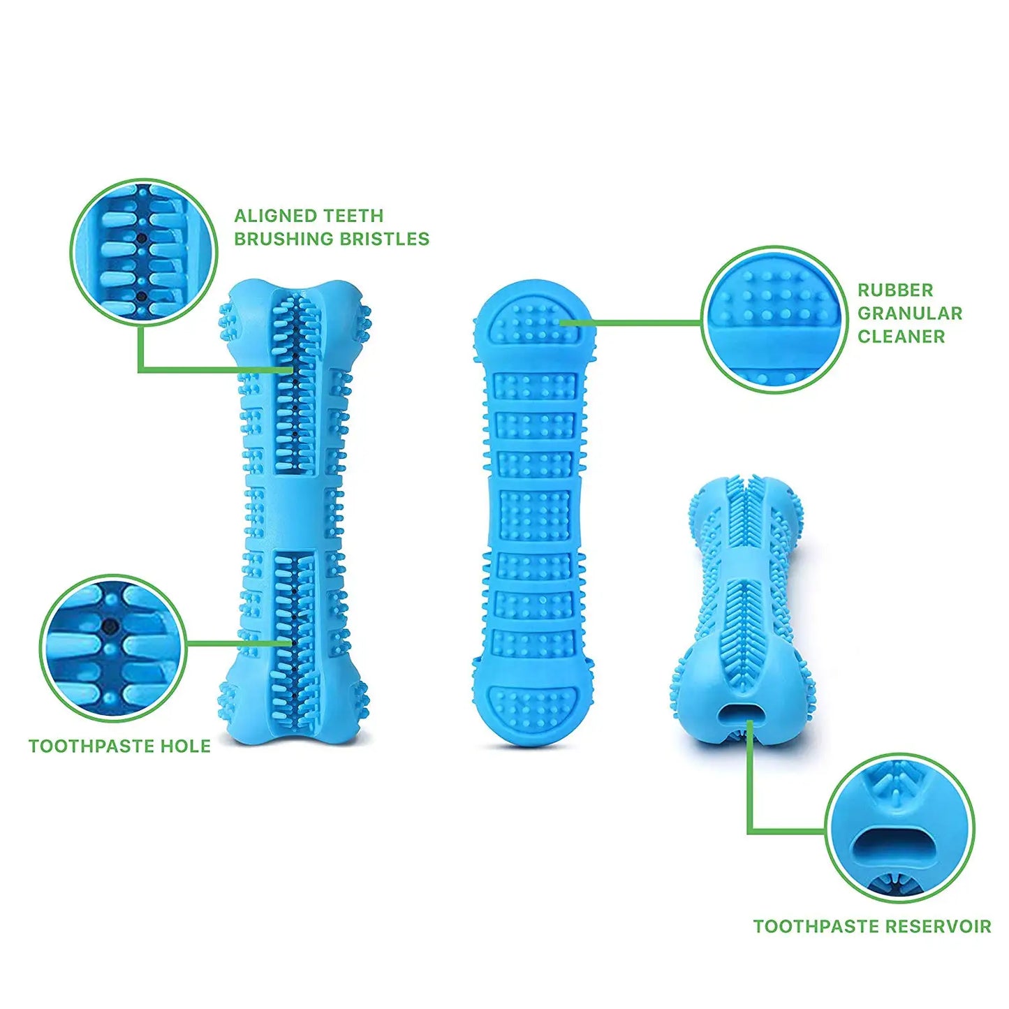Rubber Dog Toothbrush Toy – Interactive Treat Ball for Chewing & Dental Care