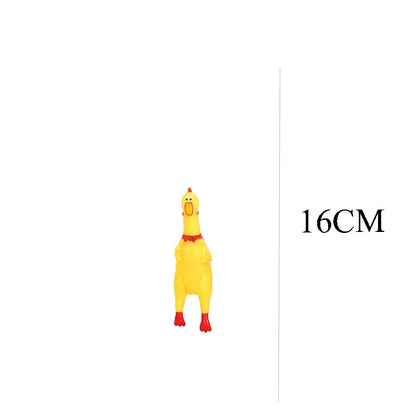 Rubber Screaming Chicken Dog Toy – Durable Squeaky Toy for Small & Large Dogs