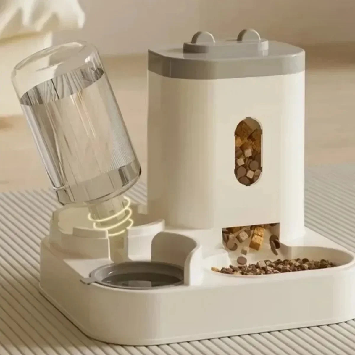 Pet Food Dispenser with Water Fountain – Automatic Feeding Bowl for Cats & Dogs