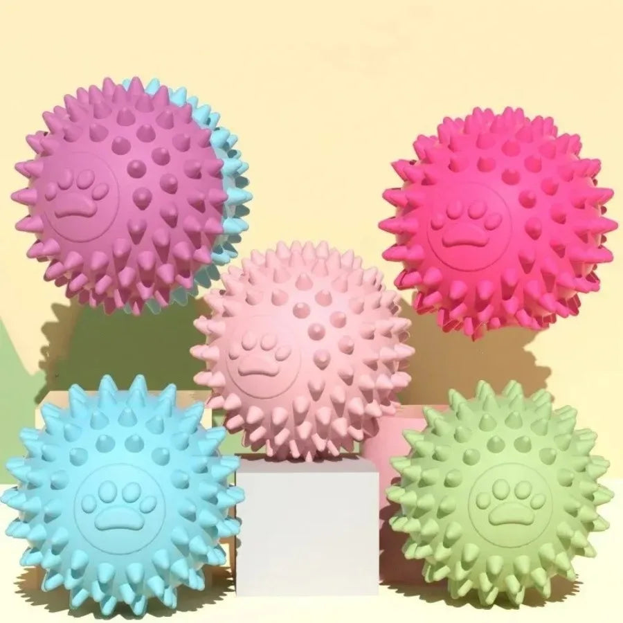 Durable Dog Toy Ball – Bouncing Rubber Ball for Chewing, Training & Teething