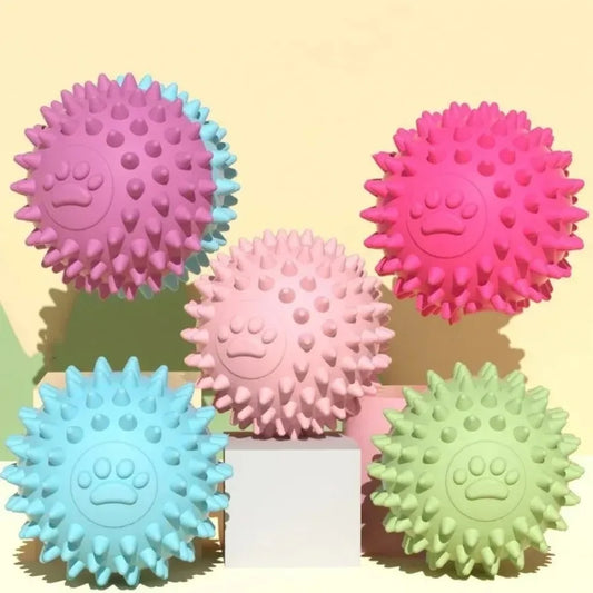 Durable Dog Toy Ball – Bouncing Rubber Ball for Chewing, Training & Teething