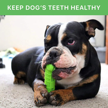 Rubber Dog Toothbrush Toy – Interactive Treat Ball for Chewing & Dental Care
