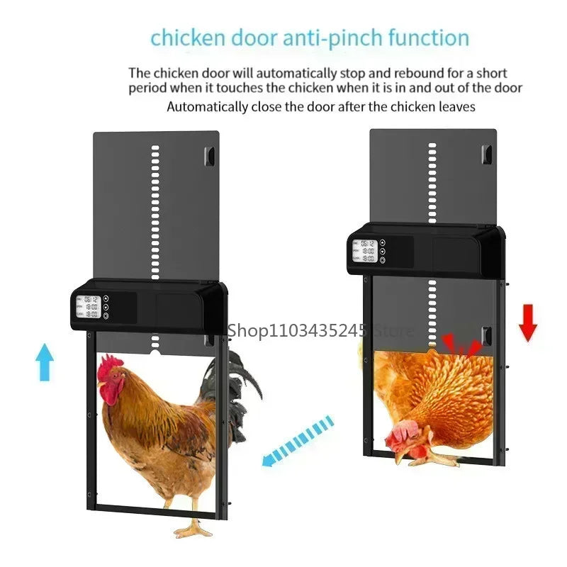 Electric Chicken Coop Door – Automatic Opening & Closing System for Poultry Farms