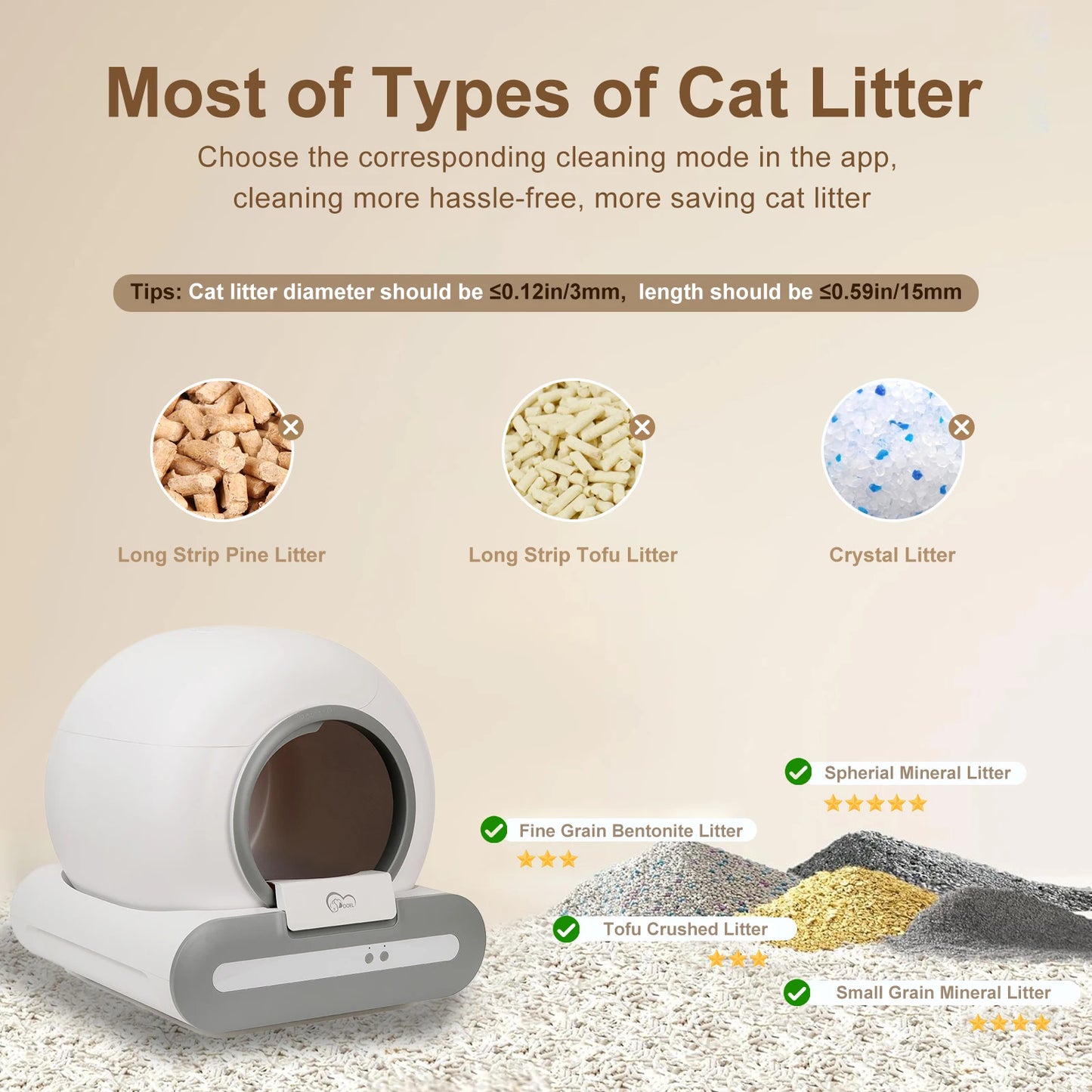 65L Automatic Cat Litter Box – Self-Cleaning Smart Pet Toilet with WiFi Control