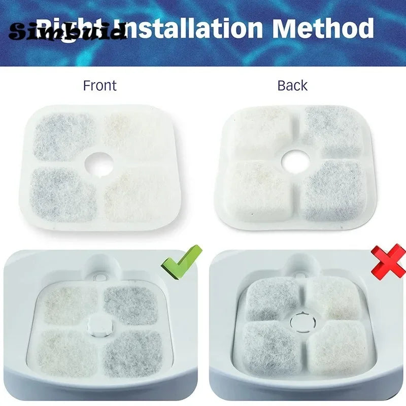 Activated Carbon Water Fountain Filters – Replacement Filters for Cat & Dog Dispensers