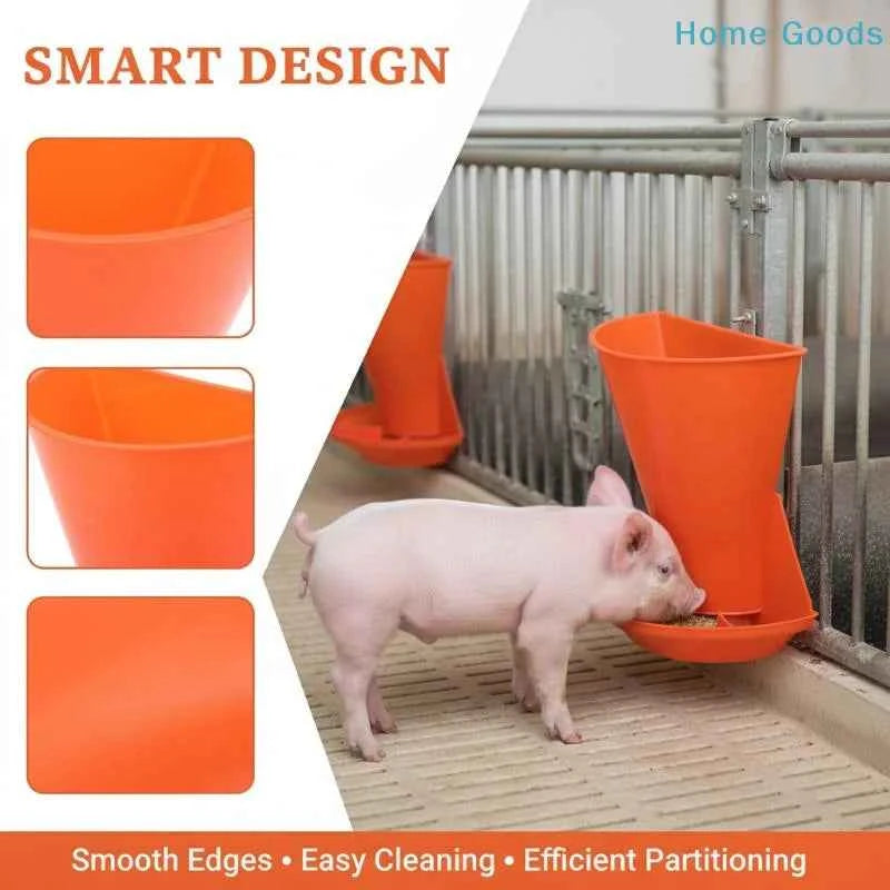 preferred Piglet Feeding Bowl Red Wall Mount Plastic Feeder Pig Feed Trough Farm Equipment for Livestock Housing Easy Clean