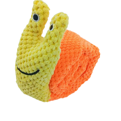 Dog Puzzle Feeder Plush Toy – Durable Snail-Shaped Interactive Pet Toy