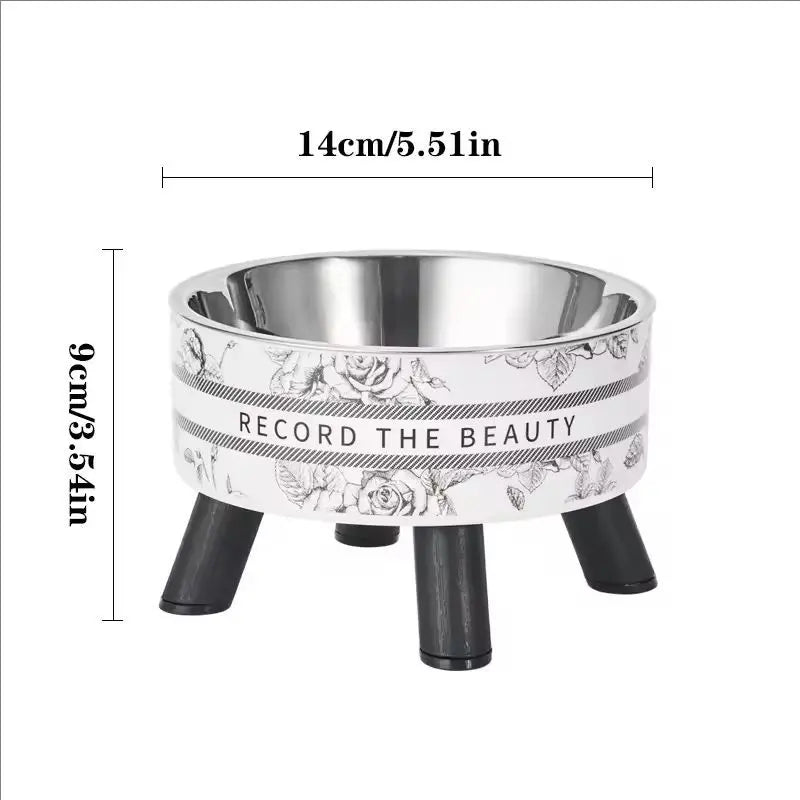 Stainless Steel Elevated Dog Bowls – Raised Food and Water Feeder for Pets