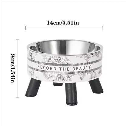Stainless Steel Elevated Dog Bowls – Raised Food and Water Feeder for Pets