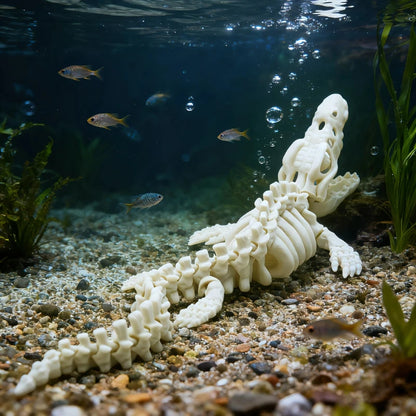 Aquatic Landscape Simulation Skull Dinosaur Skeleton Aquarium Decoration dinosaur Skeleton Resin Reptile Fish tank Decor 20/28cm
