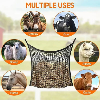 Hanging Hay Net – Large Capacity Slow Feed Bag for Horses and Farm Animals