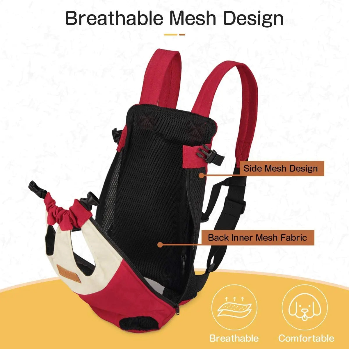 Breathable Dog & Cat Carrier Backpack – Lightweight Adjustable Travel Backpack
