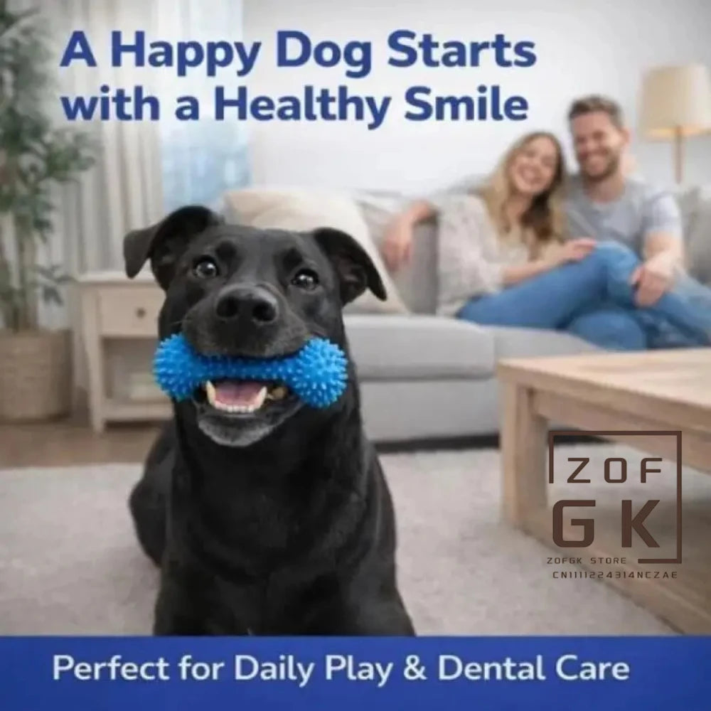 Dog Teeth Cleaning Toy – Interactive Rubber Chew Stick for Oral Care & Play