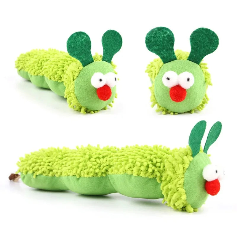 Catnip Caterpillar Toy – Interactive Dental Chew Toy for Kittens and Cats