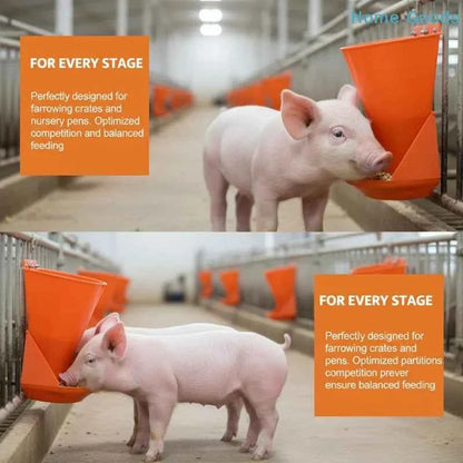 preferred Piglet Feeding Bowl Red Wall Mount Plastic Feeder Pig Feed Trough Farm Equipment for Livestock Housing Easy Clean
