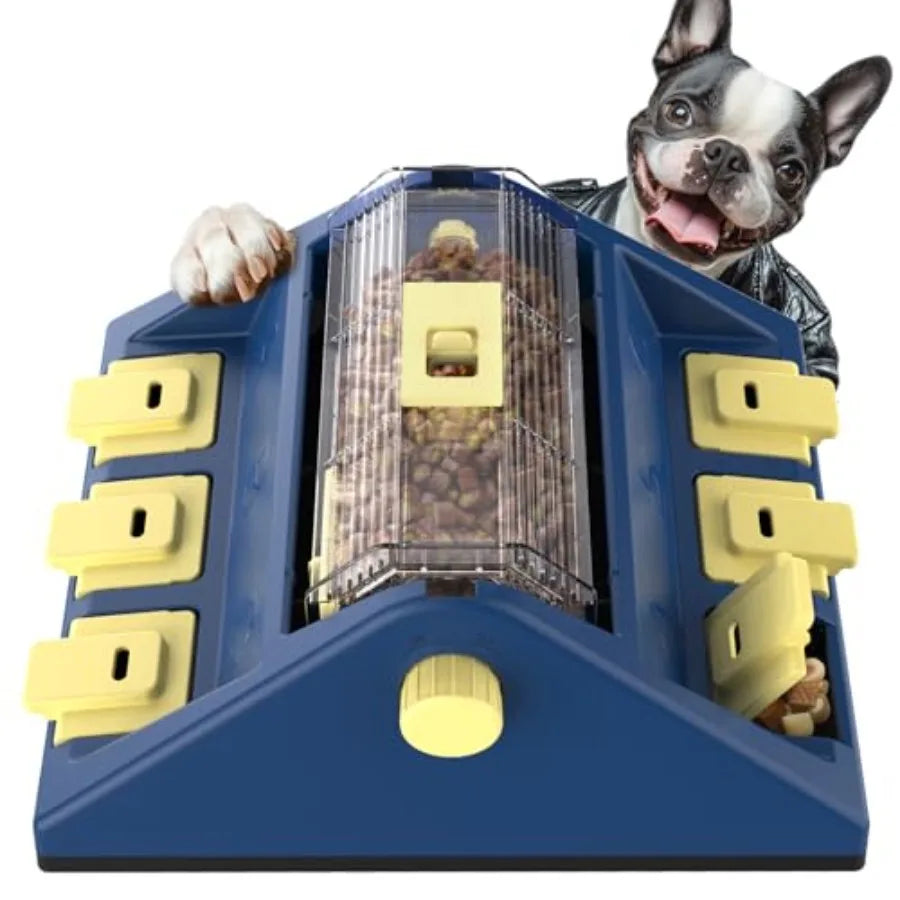 Dog Puzzle Toy Large Size 2 Levels of Challenge Paw-Activated Rolling Treat Dispenser Slow Feeder and Mental Stimulation for Small Dogs