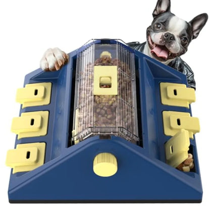 Dog Puzzle Toy Large Size 2 Levels of Challenge Paw-Activated Rolling Treat Dispenser Slow Feeder and Mental Stimulation for Small Dogs