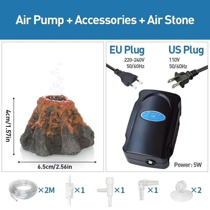 Fish Tank Bubble Pump – Silent 5W Aquarium Air Pump for Oxygenation