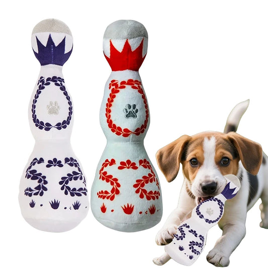 Novelty Tequila Dog Toy – Soft Plush Squeaky Toy for Dogs' Playtime