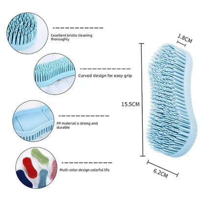 1Pcs Colorful Horse Grooming Brush Silicone Plastic Horse Accessories Hard Bristle Equestrian Massage Tool