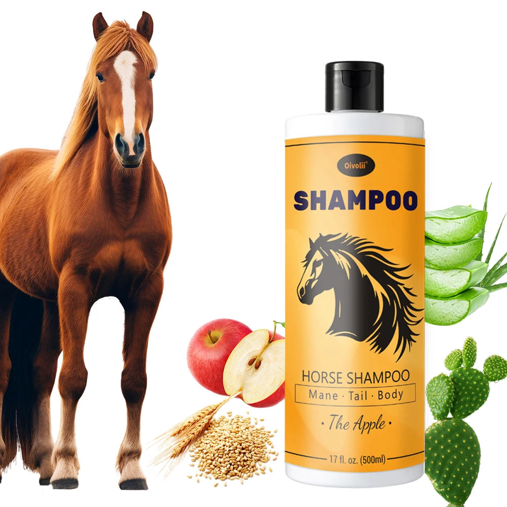 Moisturizing Horse Coat Shampoo – Apple-Scented Mane & Tail Care for All Breeds