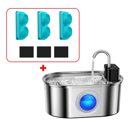 ROJECO 3.2L Automatic Pet Water Fountain – Wireless Smart Dispenser with 4000mAh Rechargeable Battery