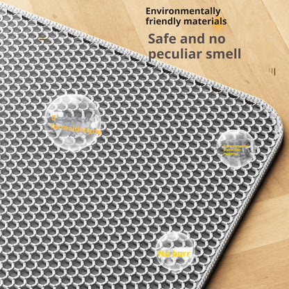 90CMX60CM Cat Litter Mat Waterproof Double Layer Pet Litter Box Mat Pet Toilet Cat Mat Nonslip Sand Cat Washable Mat Pet Clean