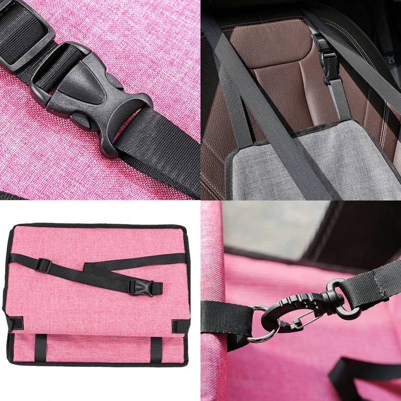 Portable Pet Car Seat Hammock – Foldable Carrier Bag for Cats & Dogs