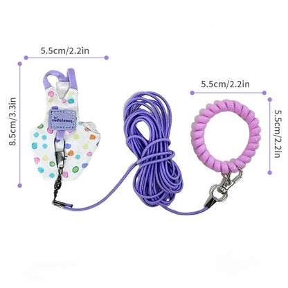 2m Super Light Parrot Clothes Outdoor Harness Bird Flying Leash Anti-lost Flight Suit for Sun Conurm