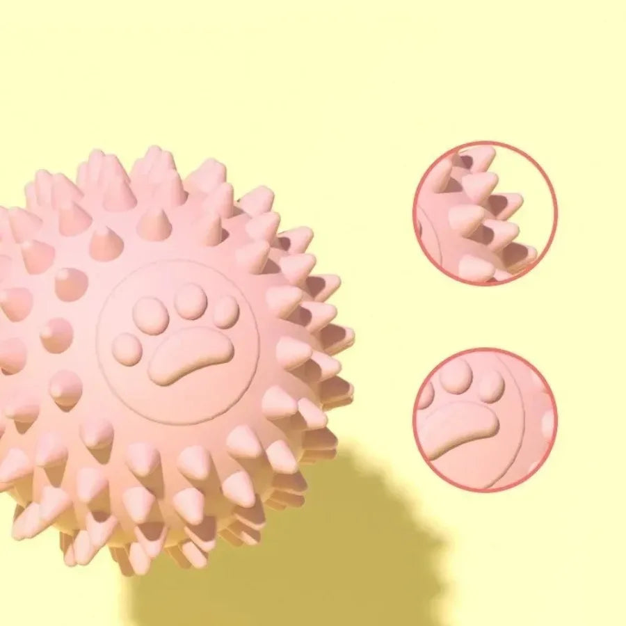 Durable Dog Toy Ball – Bouncing Rubber Ball for Chewing, Training & Teething