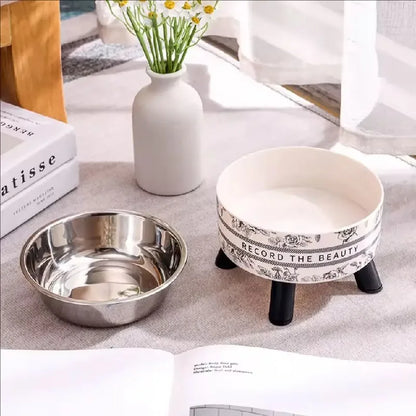 Stainless Steel Elevated Dog Bowls – Raised Food and Water Feeder for Pets