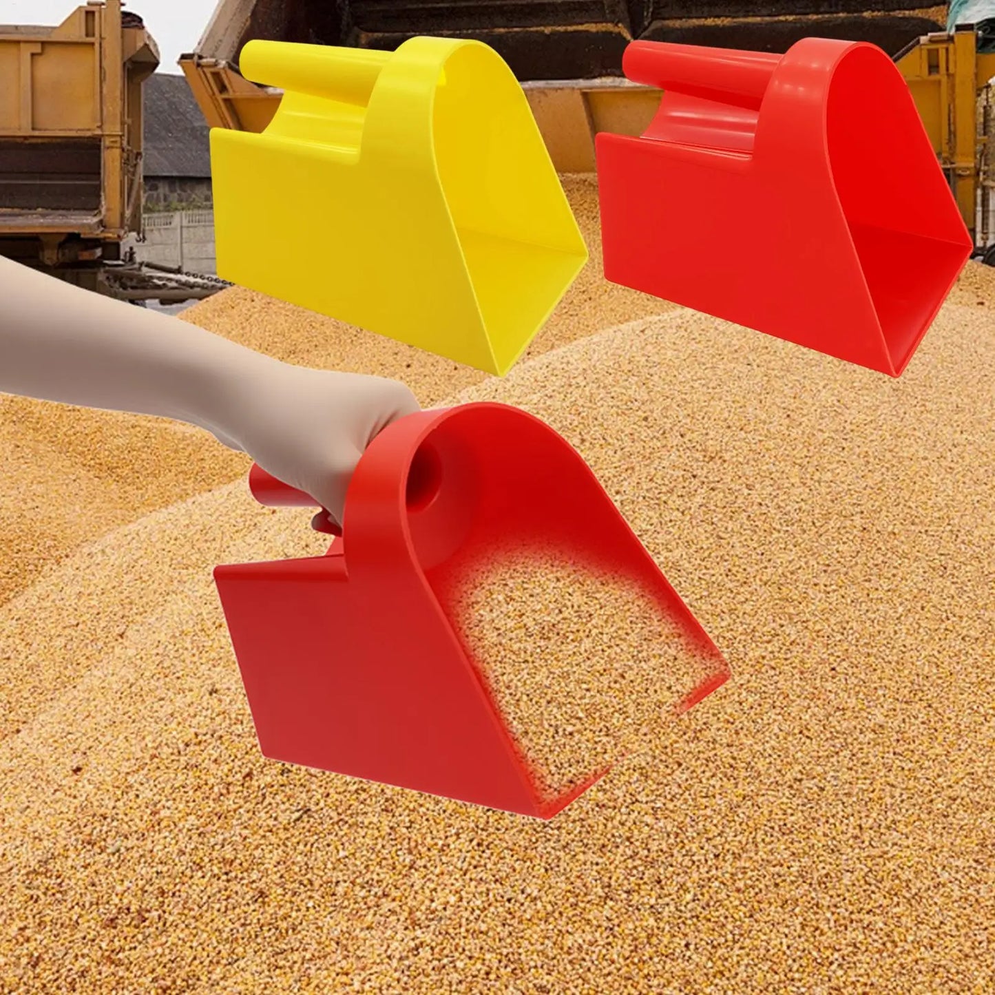 Plastic Feed Scoop Thickened Flat Bottom Food Shovel For Sheep Farming Utility Feed Scoop Poultry Durable Livestock Feeding Tool