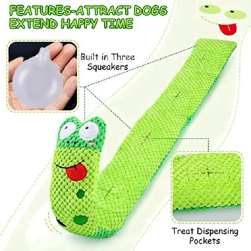 Dog Puzzle Feeder Plush Toy – Durable Snail-Shaped Interactive Pet Toy