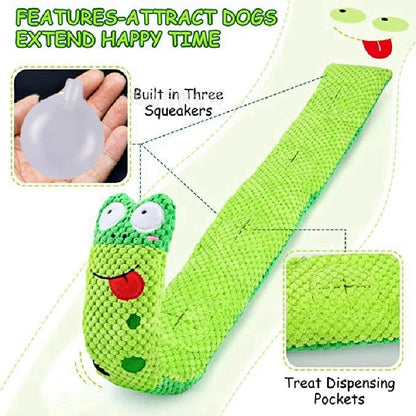 Dog Puzzle Feeder Plush Toy – Durable Snail-Shaped Interactive Pet Toy