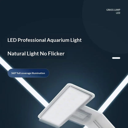 LED Aquarium Clip Light, Waterproof Energy Super Bright Fish Tank Lamp Bracket for Aquatic Landscape Decor