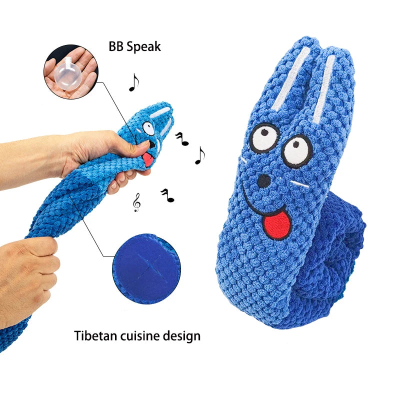 Dog Puzzle Feeder Plush Toy – Durable Snail-Shaped Interactive Pet Toy