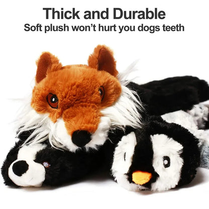 Crinkle Squeaky Dog Chew Toy – 45cm Stuffing-Free Plush Animal Toy