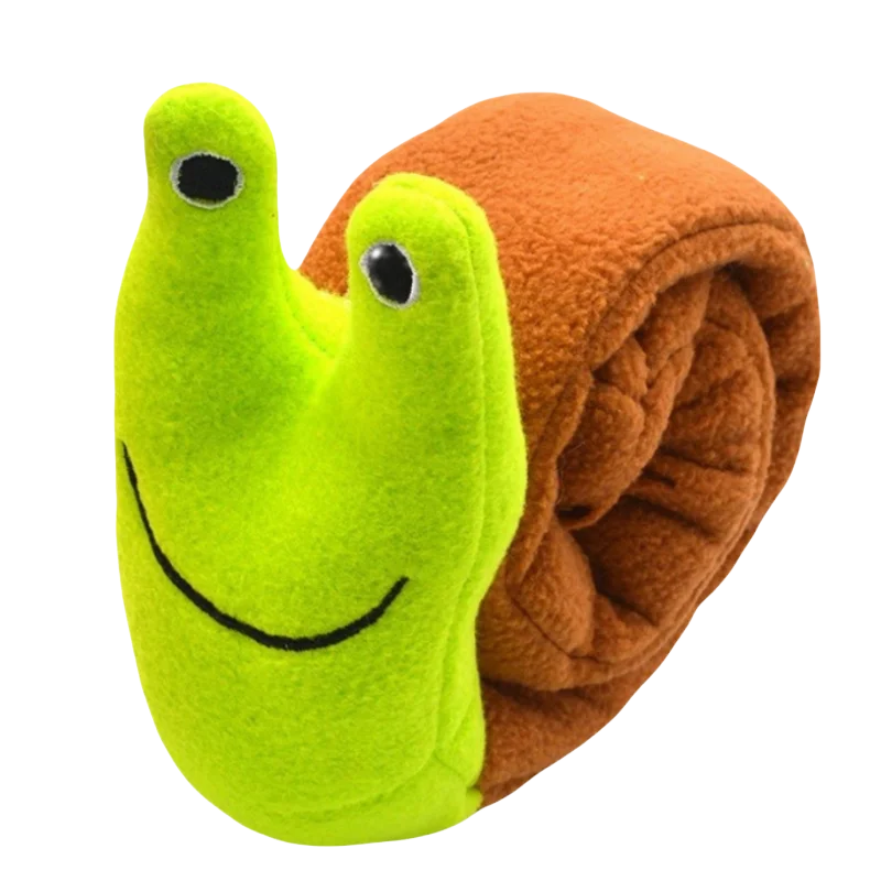 Dog Puzzle Feeder Plush Toy – Durable Snail-Shaped Interactive Pet Toy